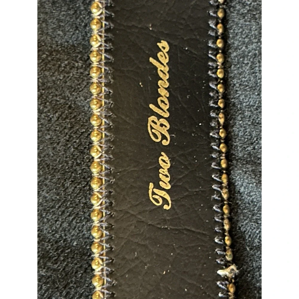 Two Blondes - Women's - Gold Colored Belt Genuine Soft Leather Buckle - 1